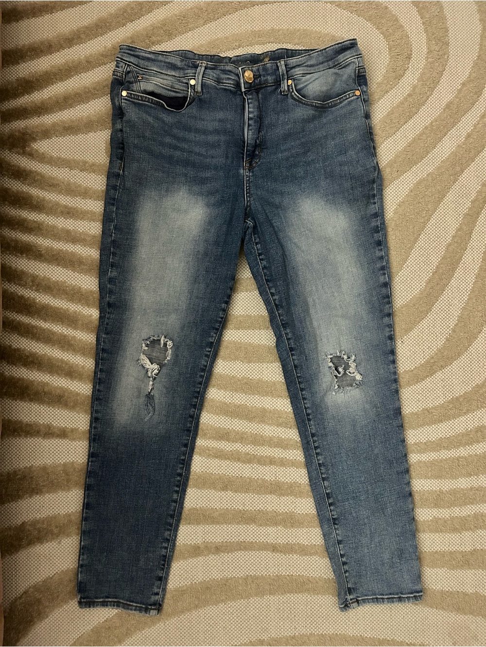 Seven7 Metro Ultra High Rise Distressed Skinny Jeans Size 12